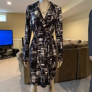 Calvin Klein Geo Print Wrap Dress